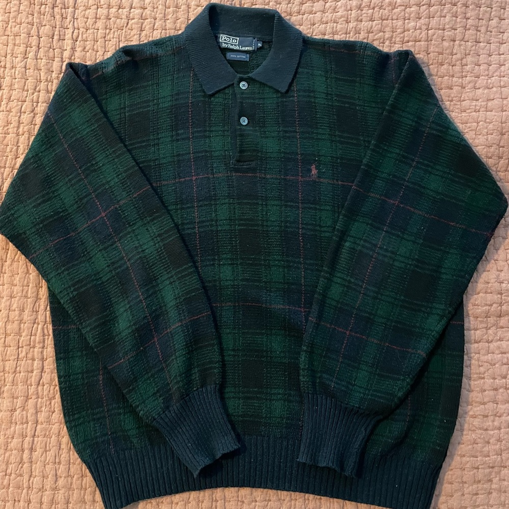 Men’s Ralph Lauren Polo Long Sleeve Plaid Top